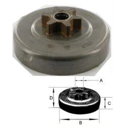 Remise ???? MCCULLOCH 29888W - Pignon De Chaine 3/8" Picco 6 Dents Pour Tronconneuse MAC CULLOCH ❤️