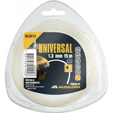 De gros ???? MCCULLOCH Fil De Coupe-herbe En Nylon 1.3mm X 15m NLO010 ???? 1 De gros ???? MCCULLOCH Fil De Coupe-herbe En Nylon 1.3mm X 15m NLO010 ????